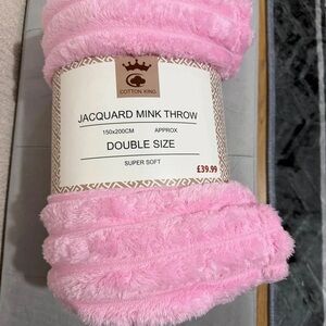 Pink Mink Throw Blanket